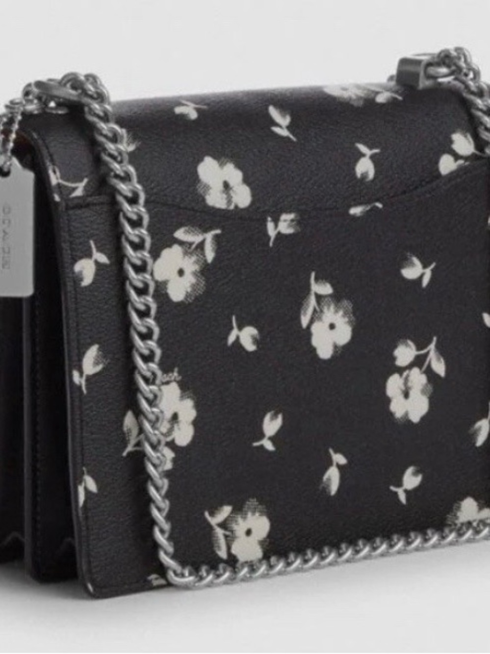 NWOT COACH Klare Crossbody Bag With Floral Print Black/White Multi - Picture 6 of 6